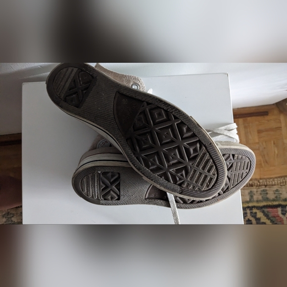 Oatmeal Converse All-Star High Tops - Picture 3 of 4